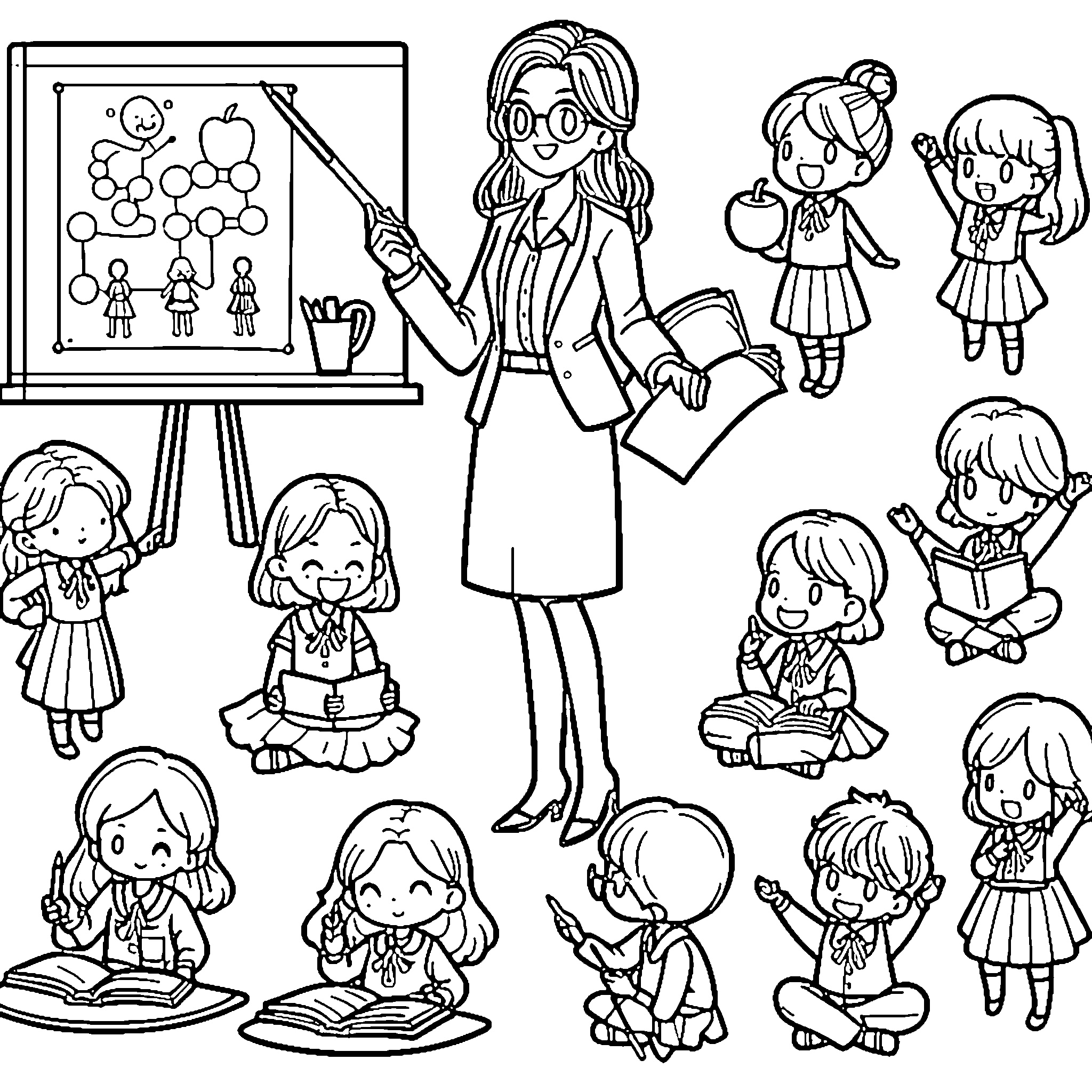 ibu guru di kelas 5